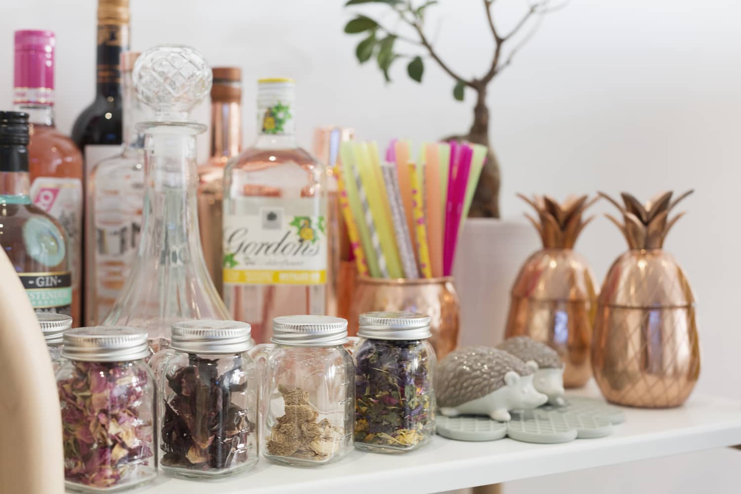 This Goods Shelf Makes the Perfect Home Bar for Small Spaces Apartment Therapy